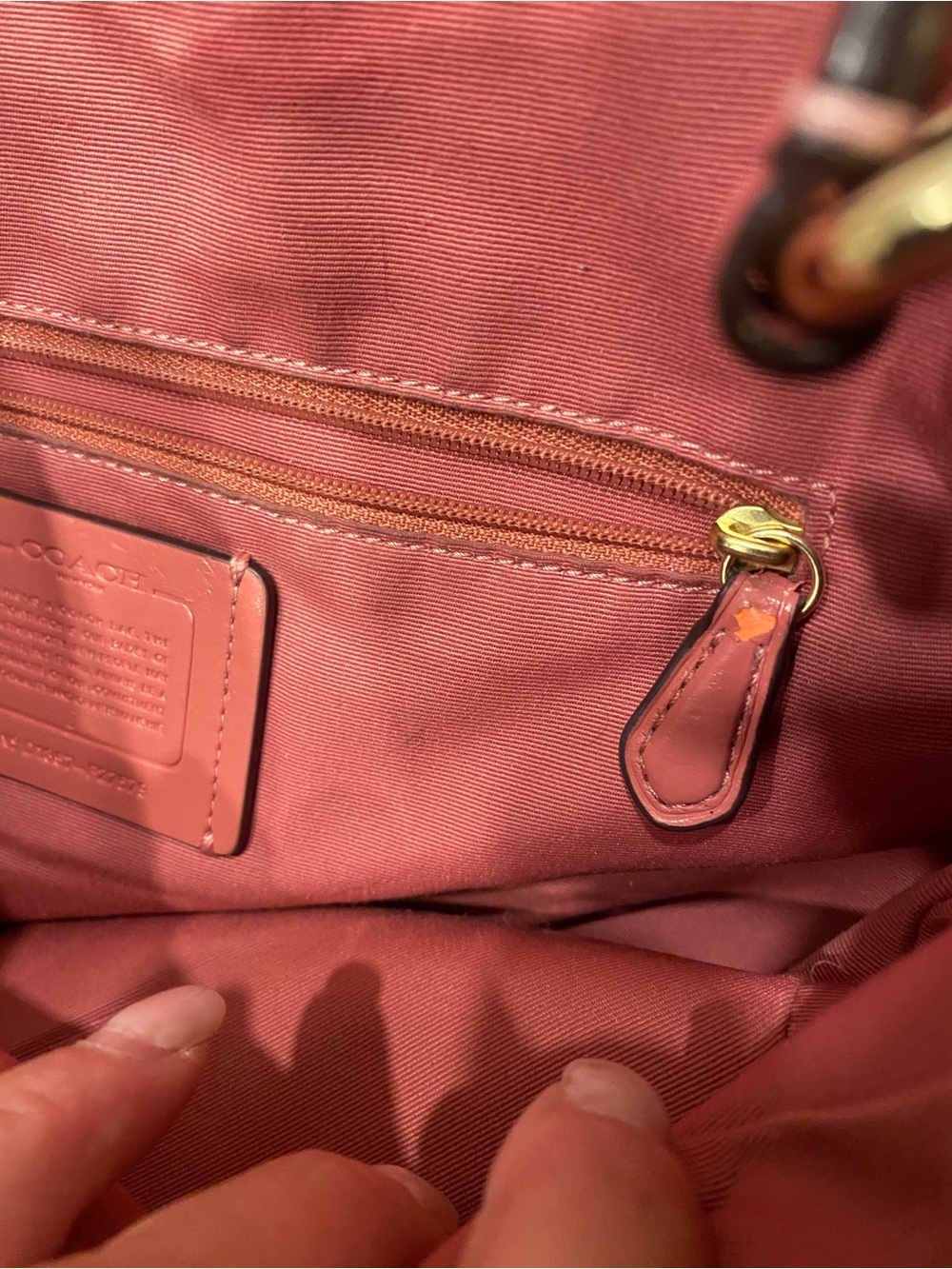 Coach Pink and Signature HandBag Purse - Picture 3 of 8